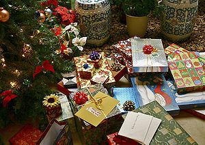 Picture of Christmas gifts courtesy of Wikipedia and Kkmd