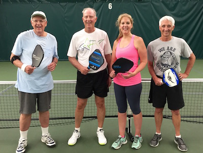 Your editor's new Pickleball Friends at Guilford (CT) Racquet and Swim Club